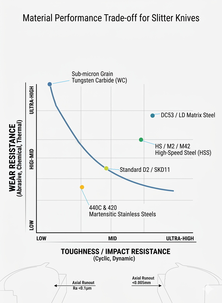 Circular Slitter Knife Material Optimization Matrix