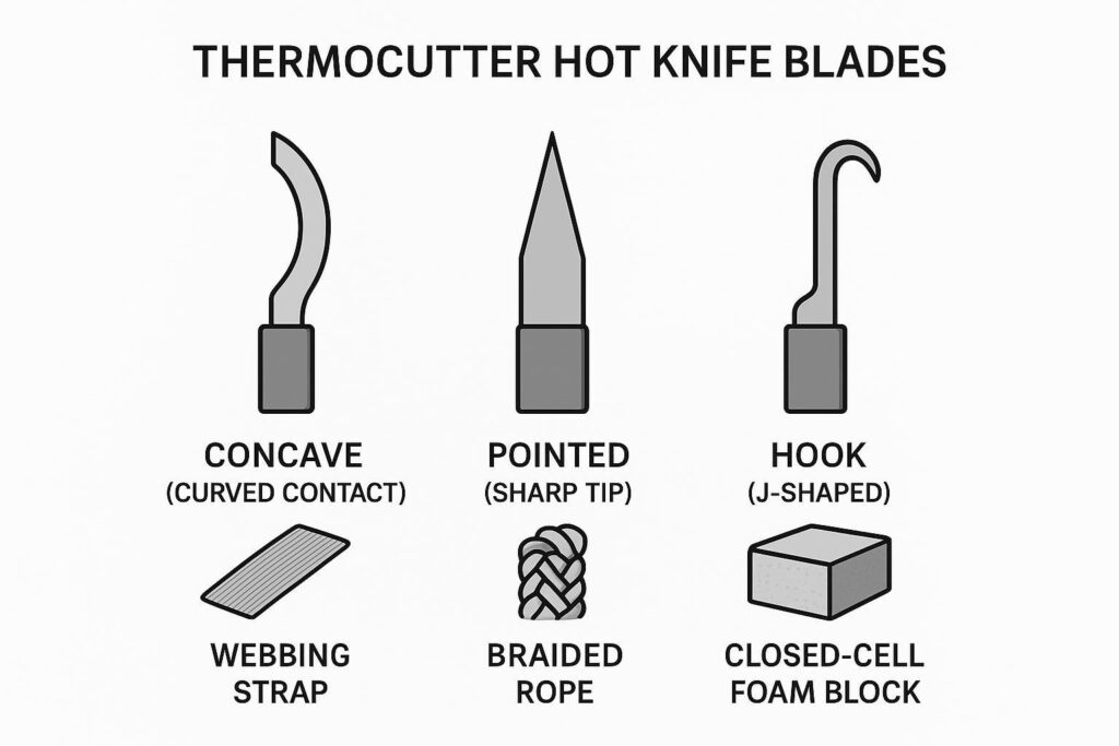 Thermocutter Blade Shapes Selection Guide Reduce Fray and Burn