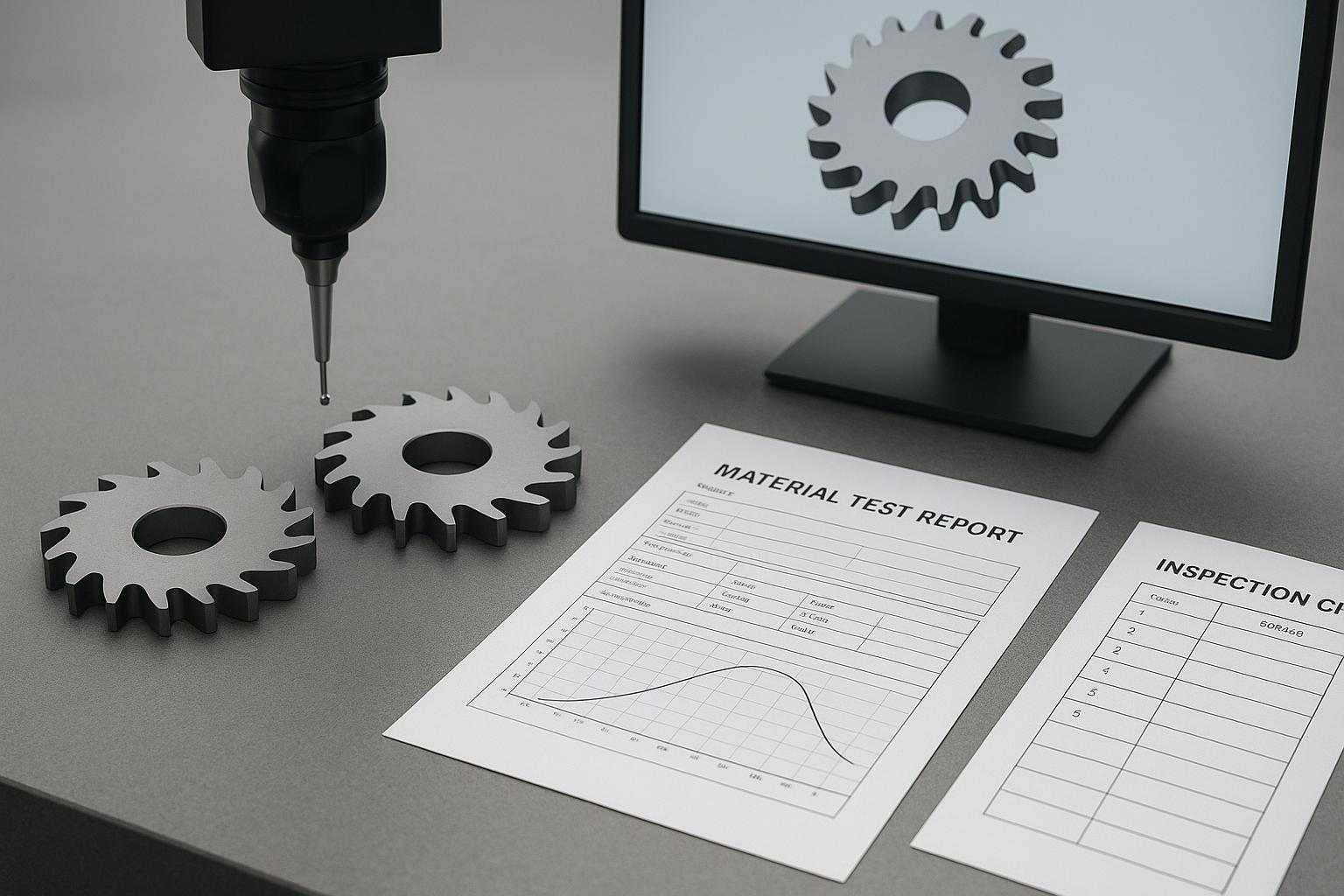 Maxtor Metal quality control inspection showing a 3-axis CMM probing setup verifying the hex bore across-flats tolerance (80 .00 mm±0.10 mm) on a twin-shaft shredder knife, referencing ISO 10360-2 metrology principles.